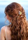 beachy pearl bridal hair pins for wedding hair braid