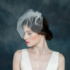 small tulle birdcage veil for vintage brides