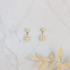 gold classic pearl earrings for weddings