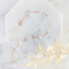 rose gold crystal linked bracelet for brides