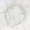 silver headband with pearls for brides hair accessories
