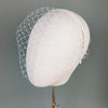 short birdage veil on headband for weddings