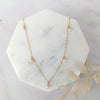 dainty gold filled tiny freshwater pearl drop bridal necklace