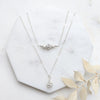 dainty crystal bridal drop necklace in gold for weddings in canada