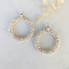 gold handwired pearl cluster earrings for weddings in canada