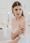 White Pearl Cluster Bridal Statement Earrings - Handmade in toronto ontario canada - blair nadeau bridal - Hannah Belvedere Photography