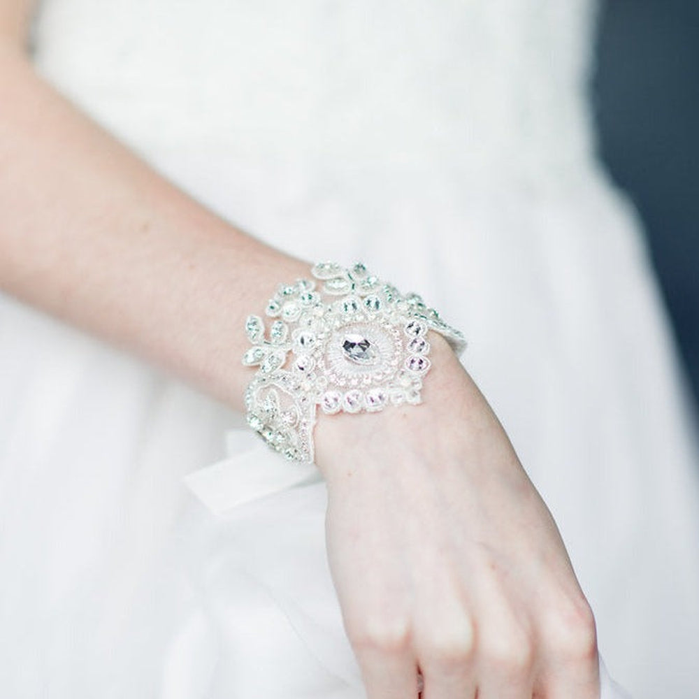 DORA Crystal Lace Bridal Cuff – Blair Nadeau Bridal Adornments