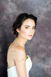 Rose Gold Teardrop Bridal Shoulder Necklace - Handmade in Toronto Canada - Blair Nadeau Bridal Adornments - Whitney Heard Photography