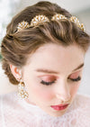 large rhinestone crystal and pearl bridal drop earrings for bridgerton inspired wedding