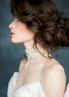 modern vintage lace handbeaded pearl and bridal choker necklace for wedding dress made in canada
