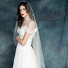 long pearl single layer veil for wedding dress