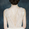 gold pear drop bridal back jewelry for low wedding dress. made in toronto canada by Blair nadeau bridal adornments