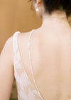 simple bridal back necklace for open back wedding dresses