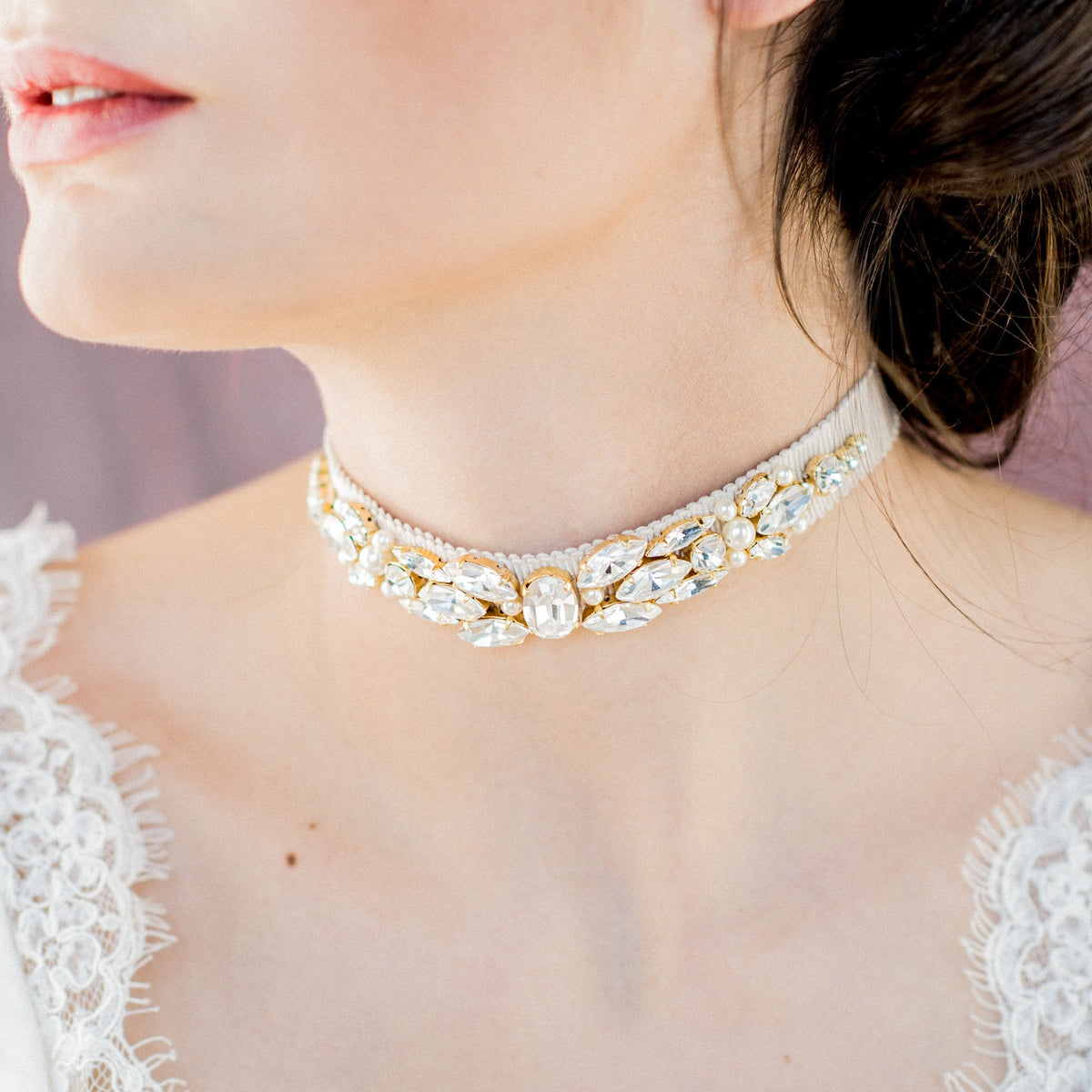 NARCISA Crystal Bridal Choker – Blair Nadeau Bridal
