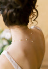 dainty pearl bridal necklace in gold with round pearls for brides in canada
