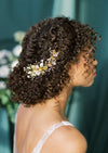 wedding hair accessory with leaves and flowers