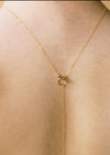 simple back lariat necklace with pearls for weddings