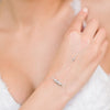 Silver Pearl & Crystal Beaded Bridal Slave Hand Bracelet - Handmade in Toronto Ontario Canada - Blair Nadeau Bridal - Whitney Heard Photography