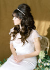 classic bridal headband for brides who want sparkle