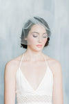 mini tulle blusher veil with art deco inspired beaded comb made in toronto ontario canada, blair nadeau bridal adornments