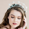 Gold Tall celestial inspired bridal crown with stars - handmade in canada by Blair Nadeau Bridal Adornments