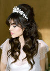 romantic hairband with lilies for canadian brides