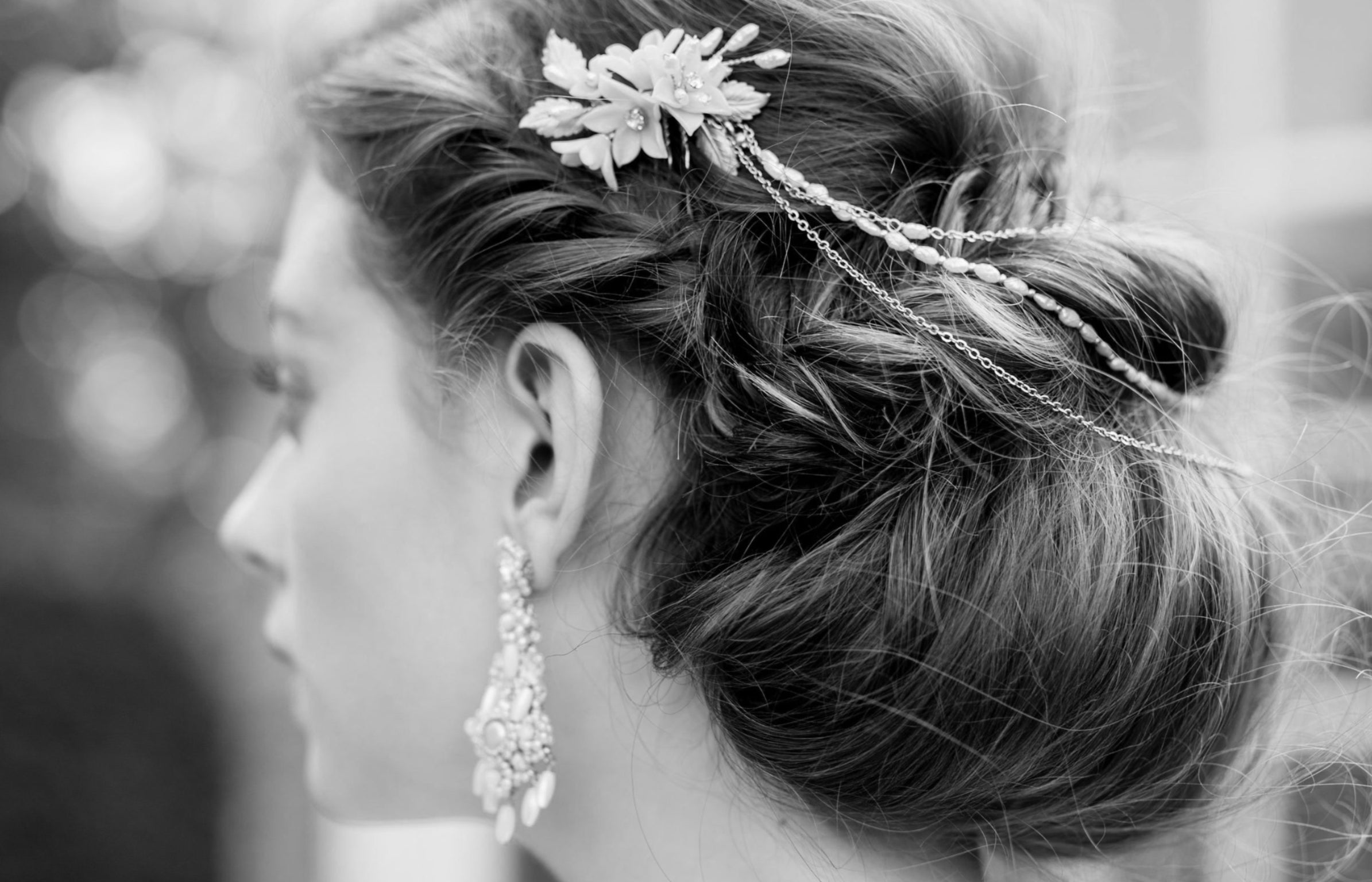 vintage inspired art deco style hair chains for weddings