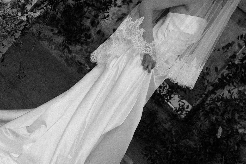 embellished crystal, pearl and lace wedding veils for brides