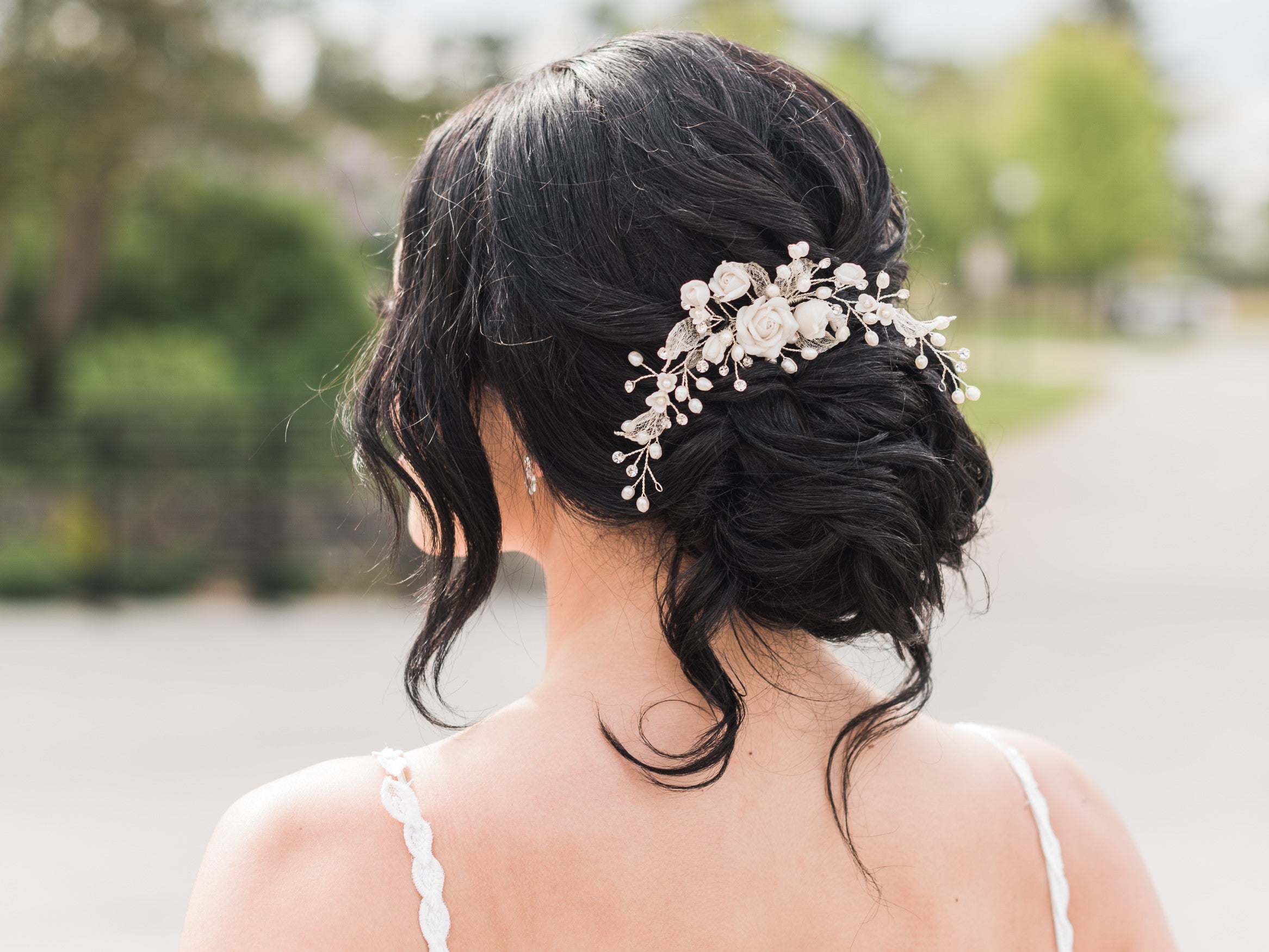 bridal hair combs and hair vines for wedding hairstyles