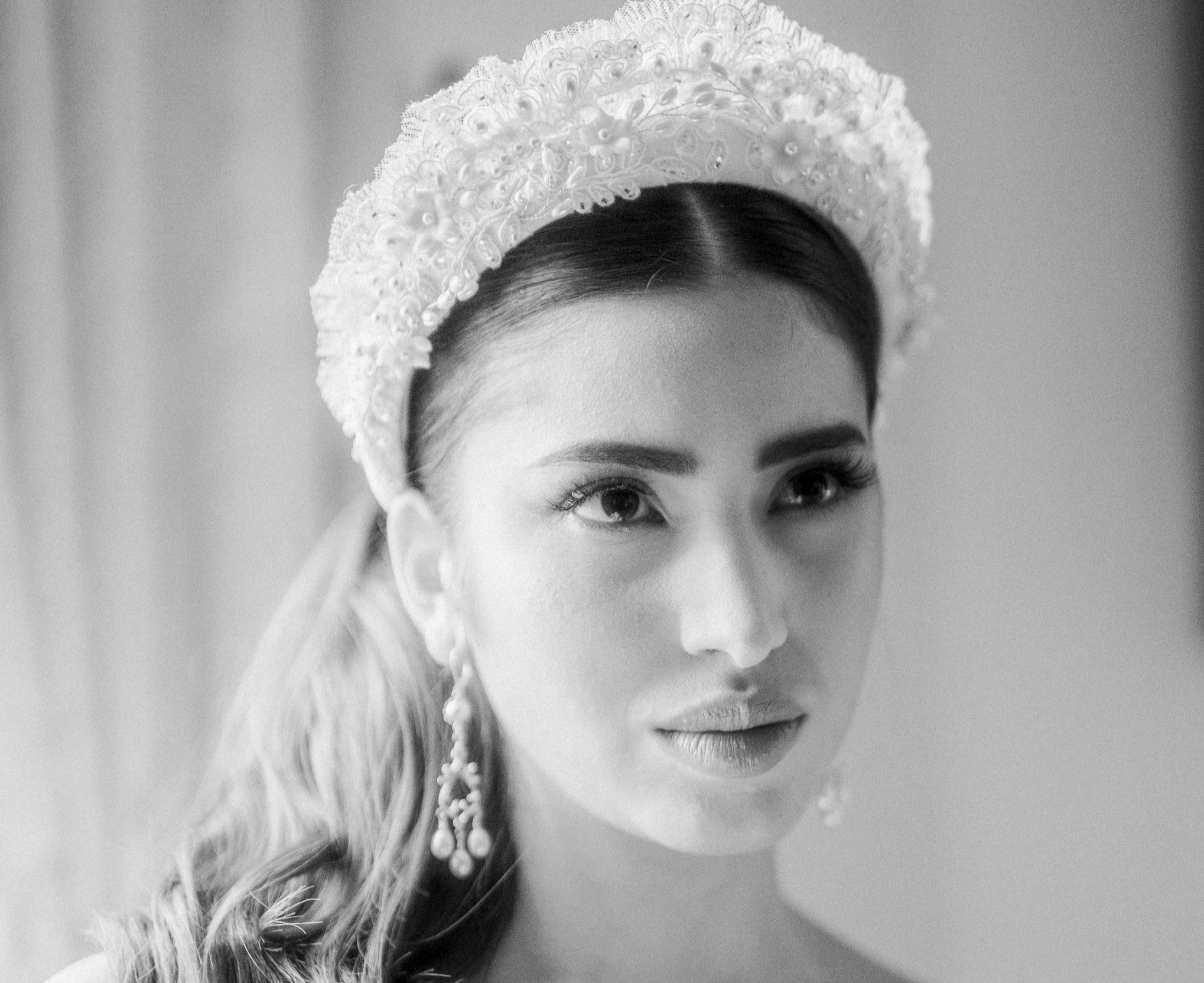 statement headpieces, crowns and headbands for weddings