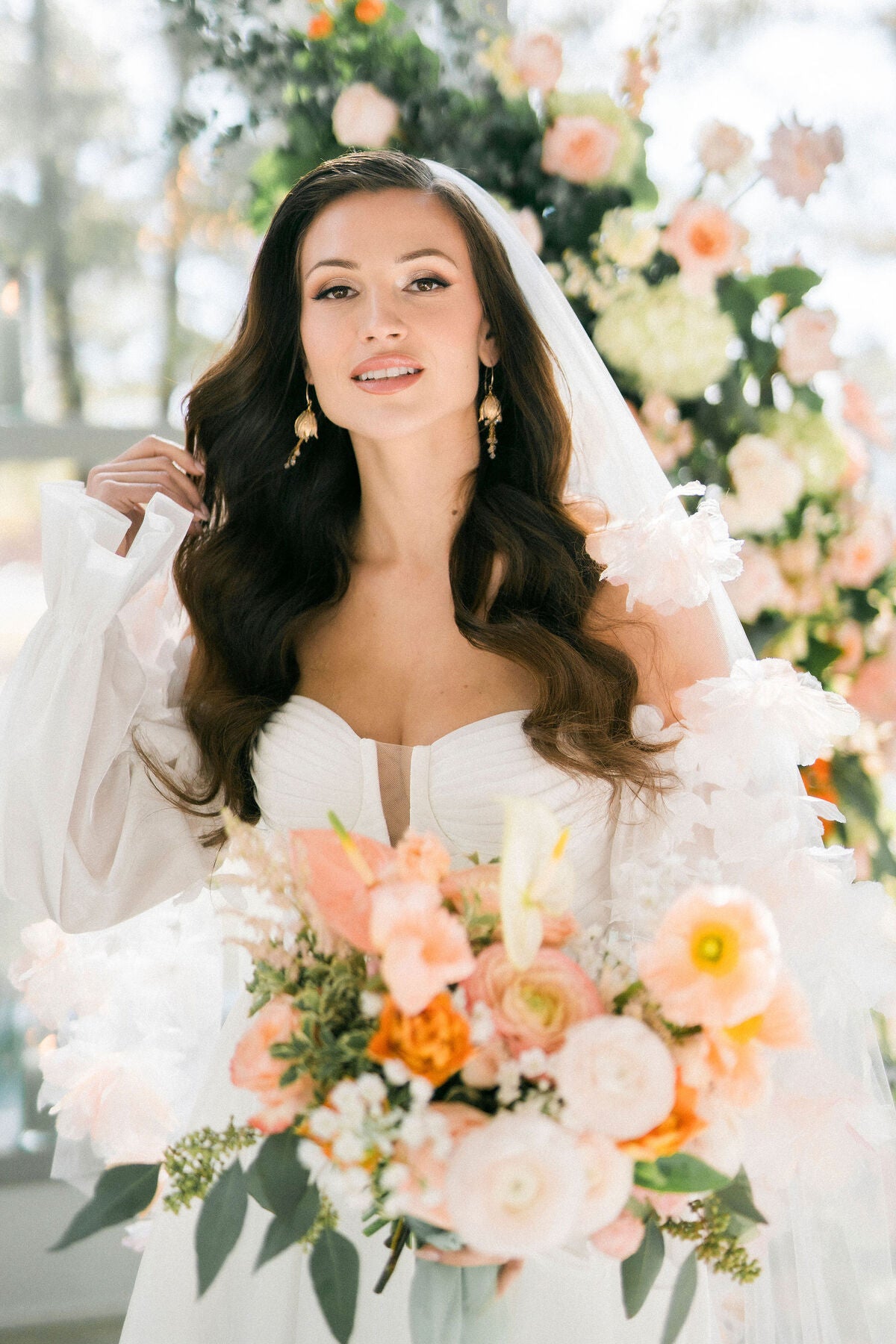 DANIELA Gold Tulip Dangle Earrings - Two Sizes