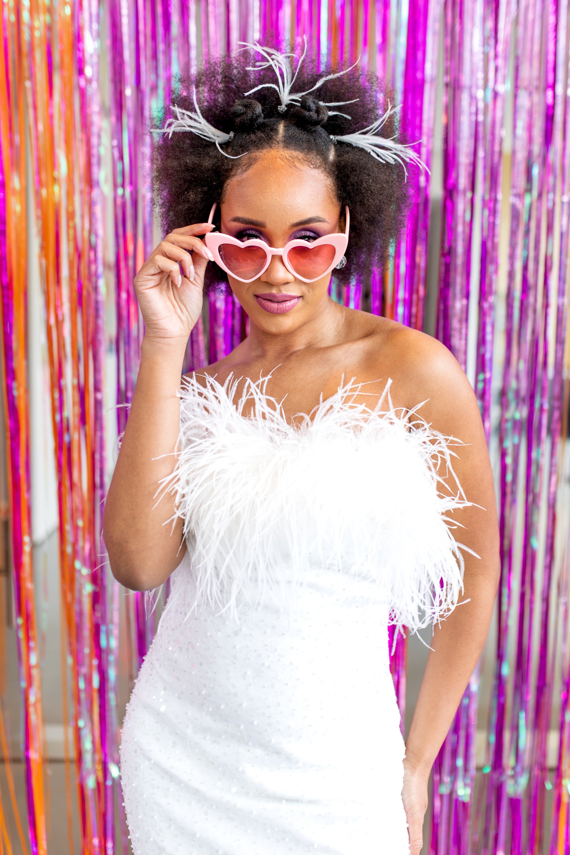 BRIAR Ostrich Feather Bridal Hair Pins