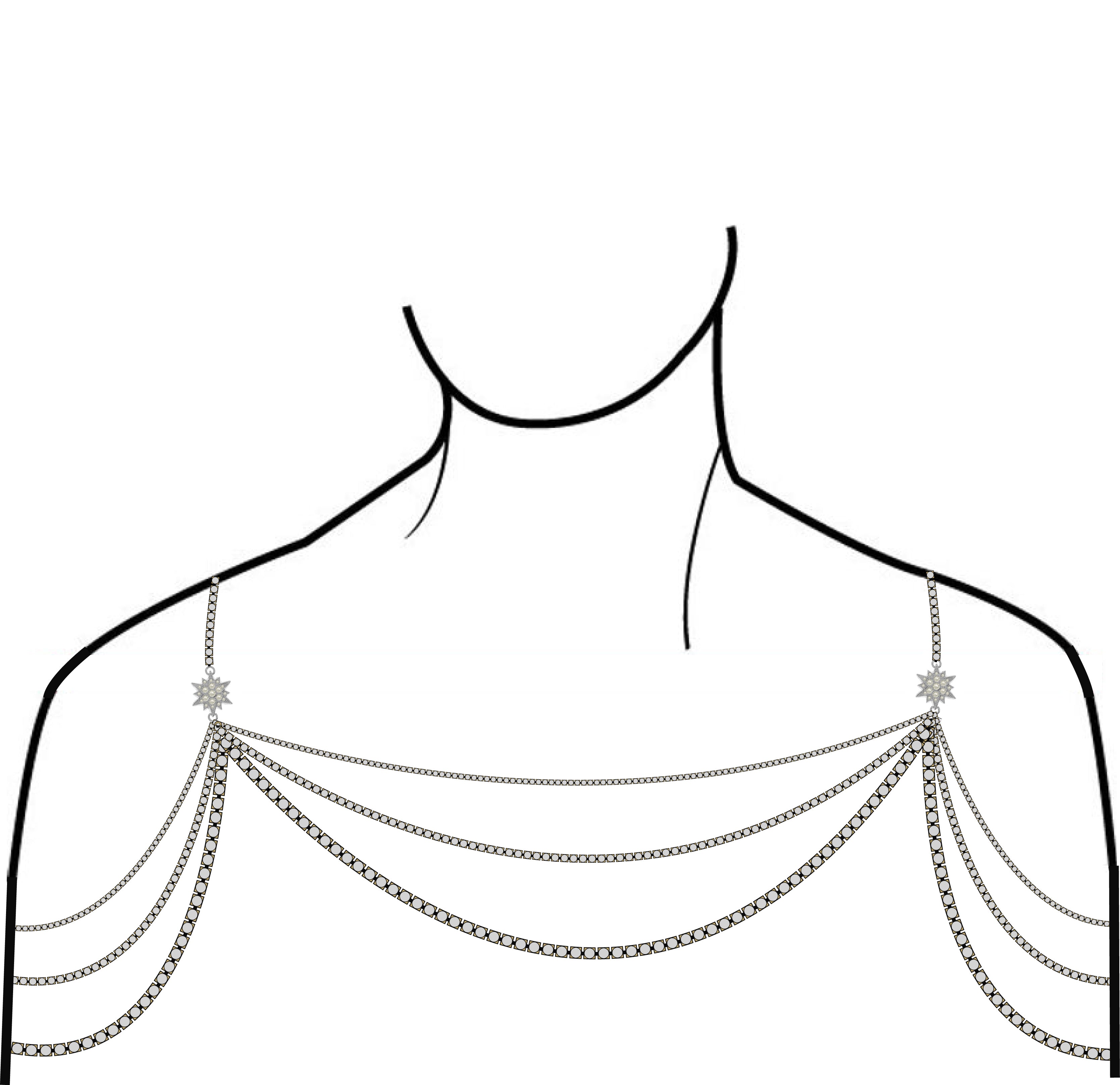Custom Celestial Shoulder Necklace for Auxilia