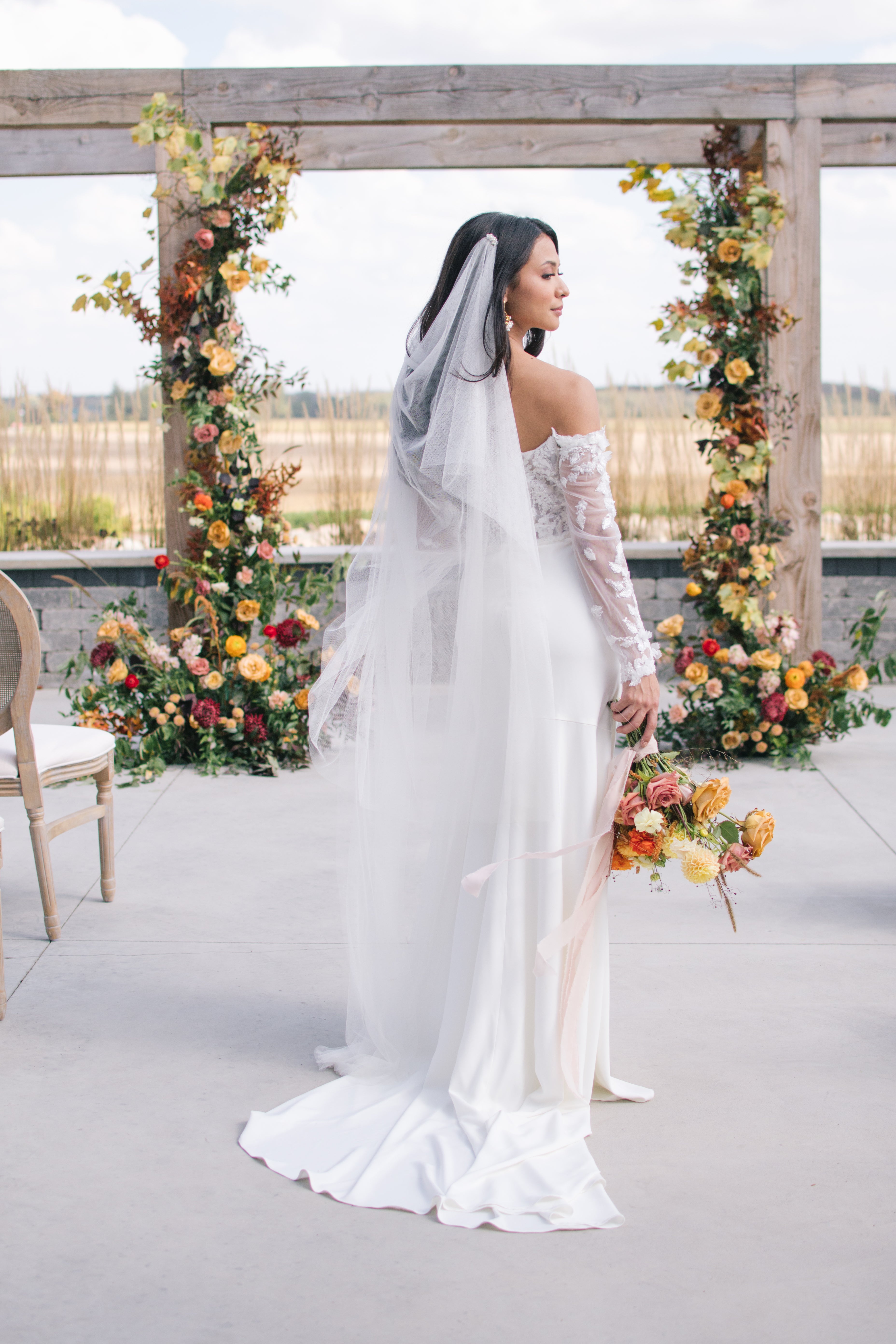 MARGARITE Draped Wedding Veil
