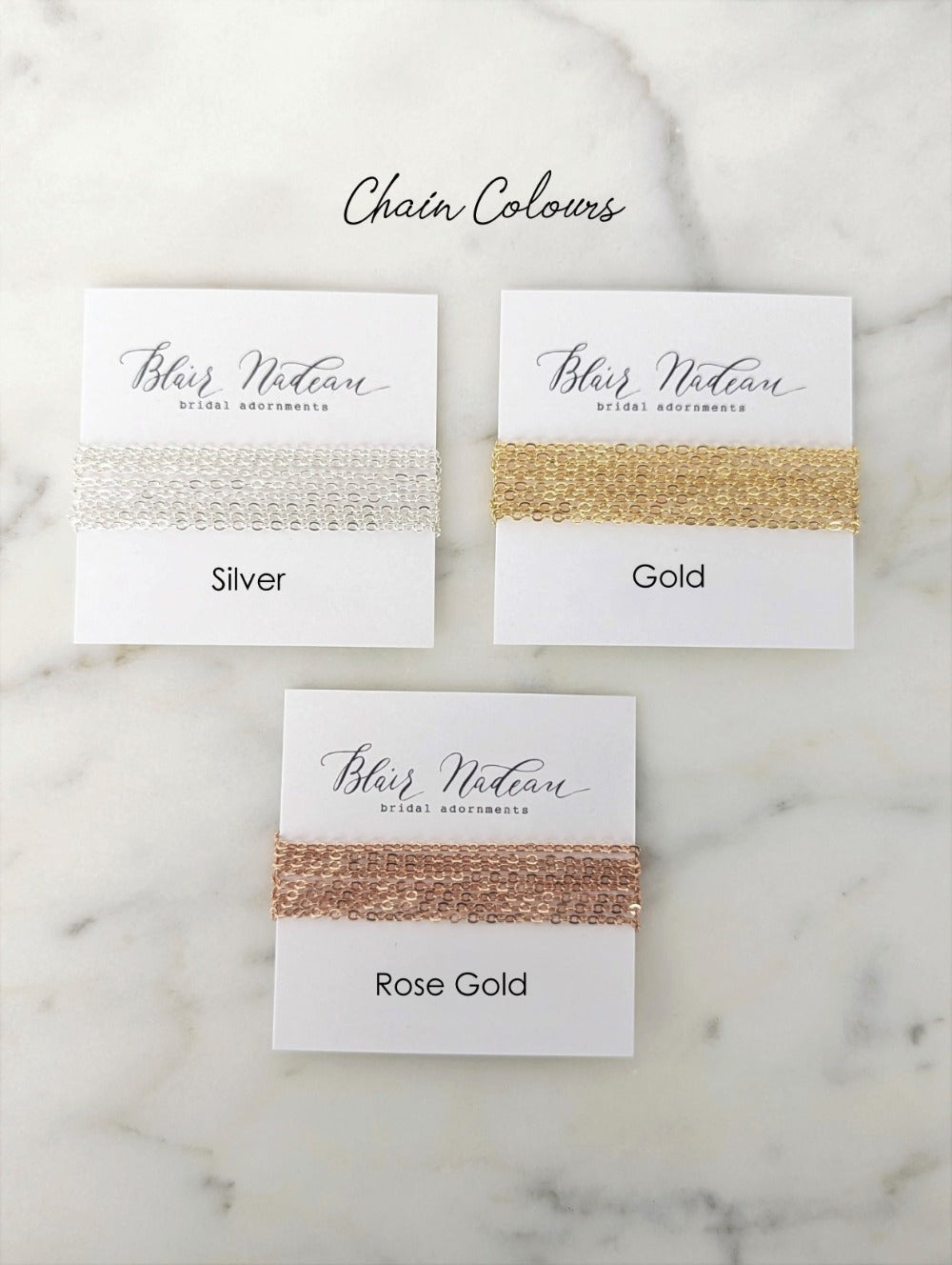 chain colours for back necklace