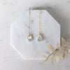 keshi freshwater organic style pearl drop earrings for weddings in toronto