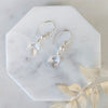crystal and white pearl drop earrings for weddings