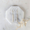 BAYLIE Long Vintage Pearl Bridal Earrings