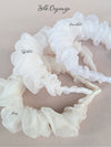 SHANNON Silk or Velvet Bridal Scrunchie Headband