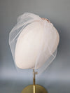 CLAUDIA Tulle Birdcage Wedding Veil with Crystal & Pearl Comb