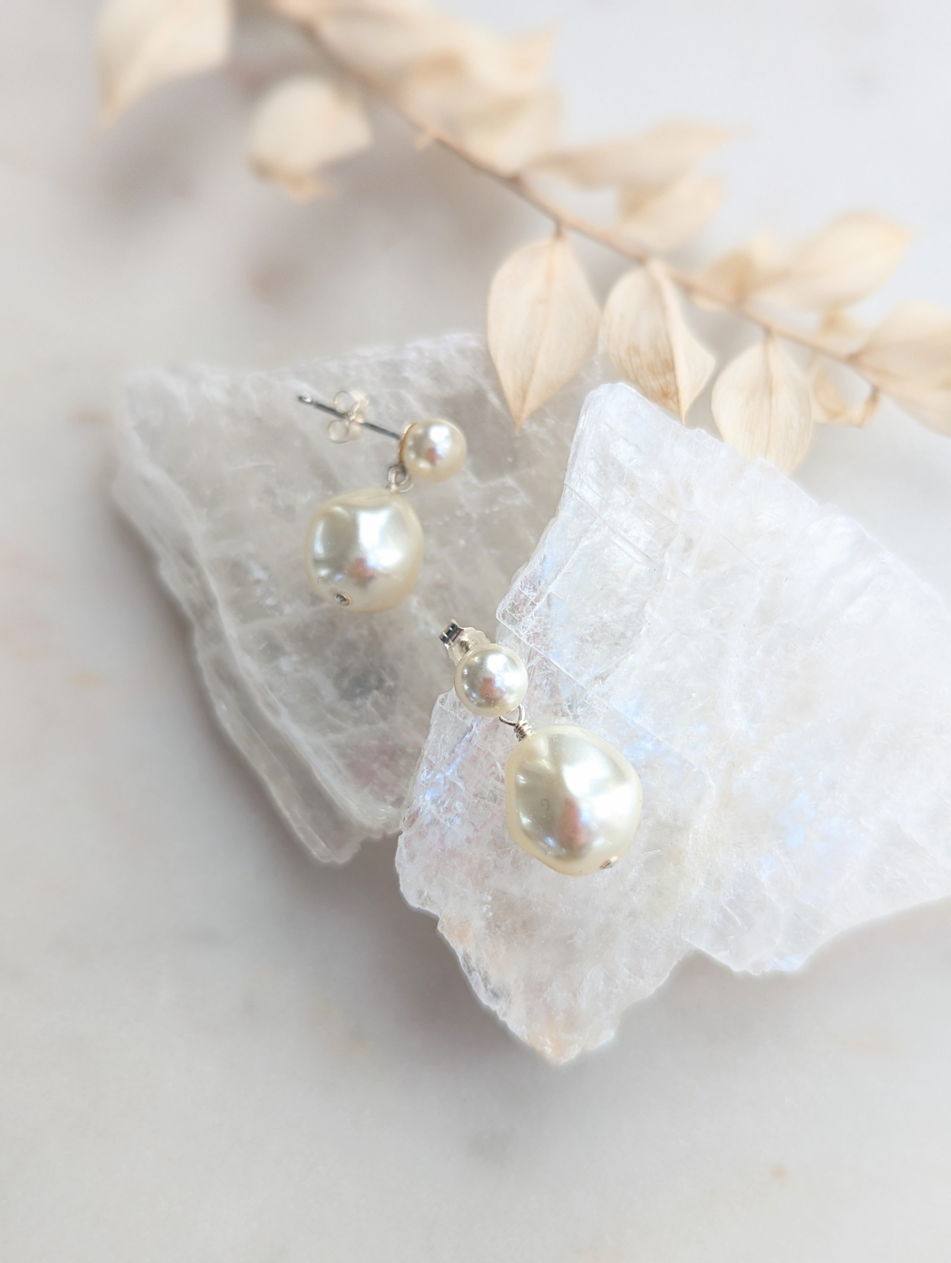 DIANE Pearl Drop Baroque Style Earrings