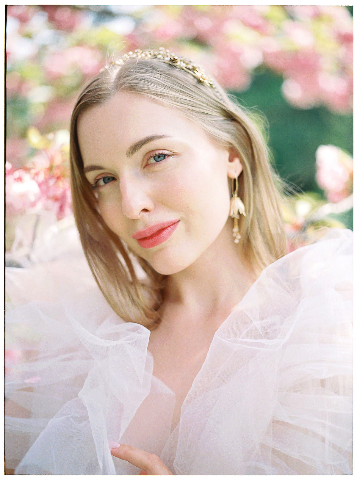 DANIELA Gold Tulip Dangle Earrings - Two Sizes