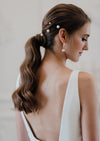 white single wedding hairpins for bridal updo