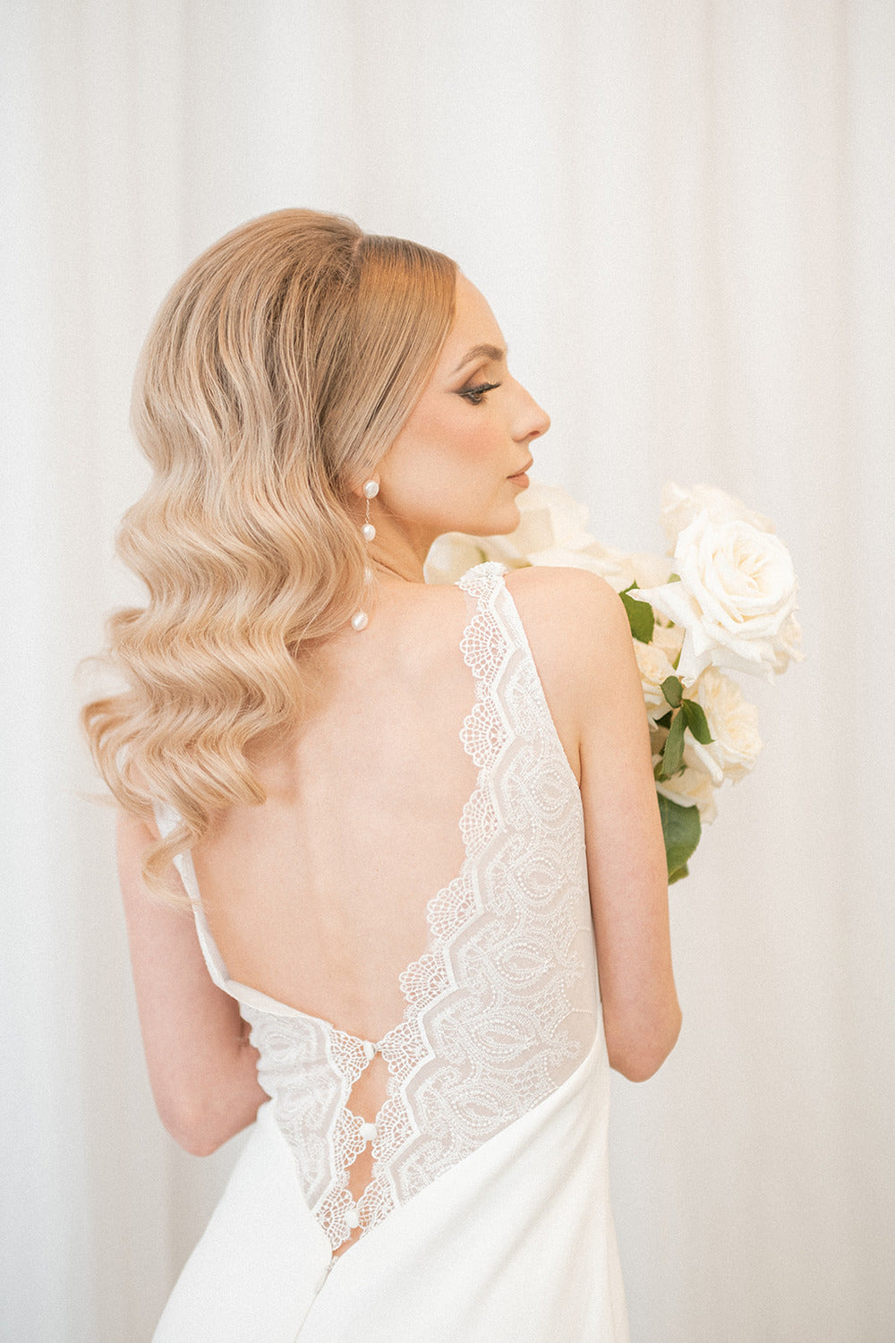 ODESSA Long Freshwater Pearl Drop Earrings