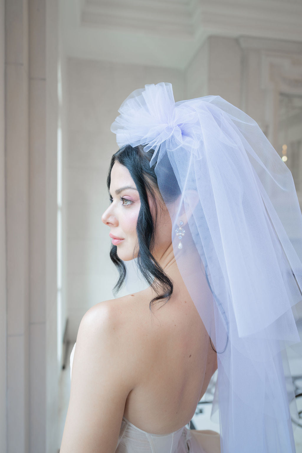 EDWINA Ruffle Comb Four Tier Veil