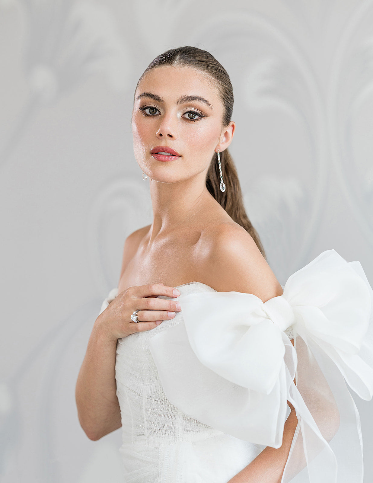 canadian made crystal teardrop earrings for brides