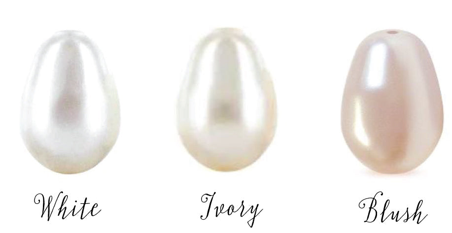 STEPHANIE Teardrop Pearl Bridal Earrings