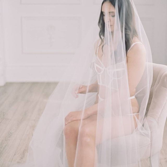 CLAIRE Extra Long Blusher Bridal Drop Veil