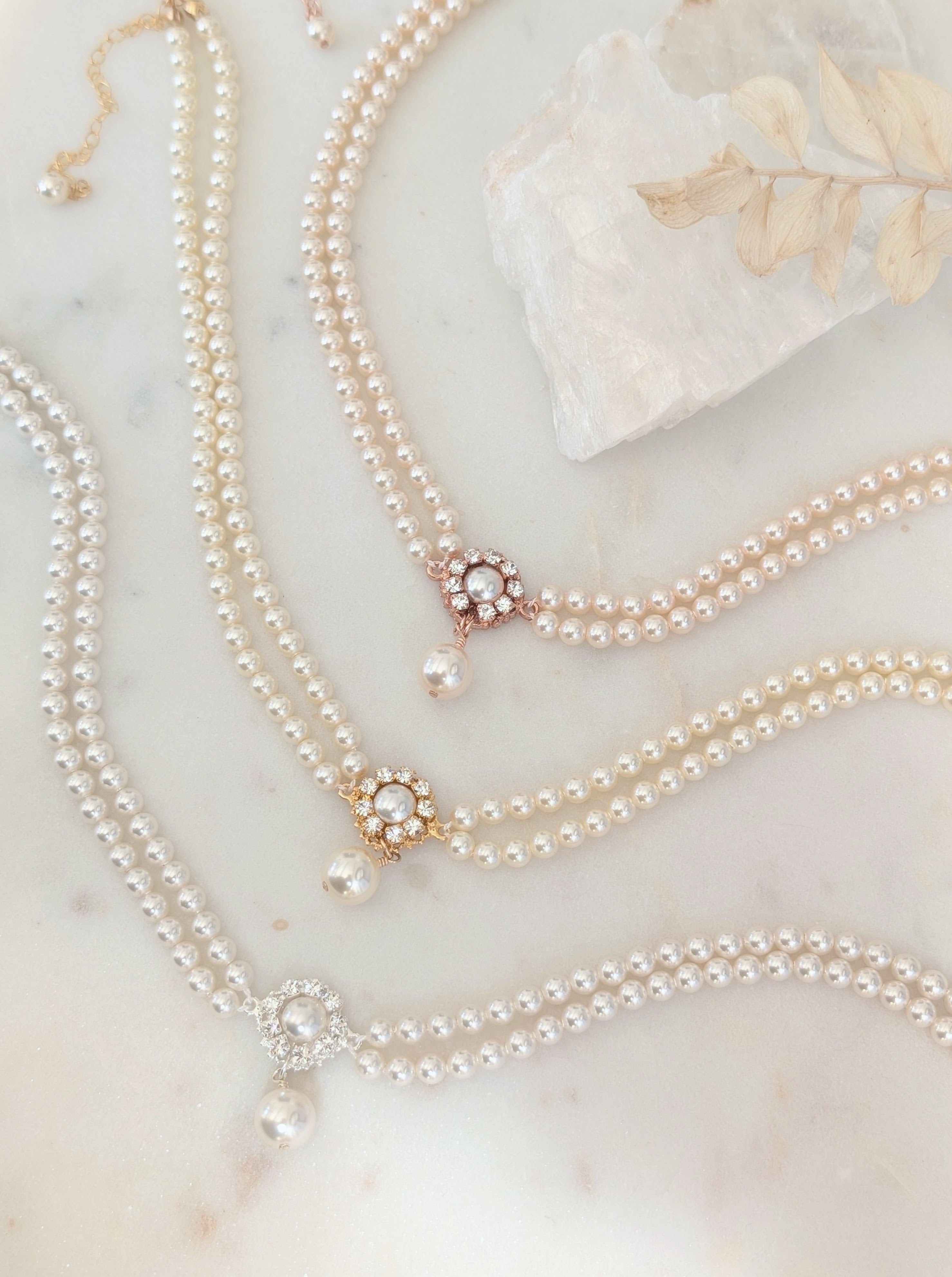 SYLVIE Double Strand Pearl Choker