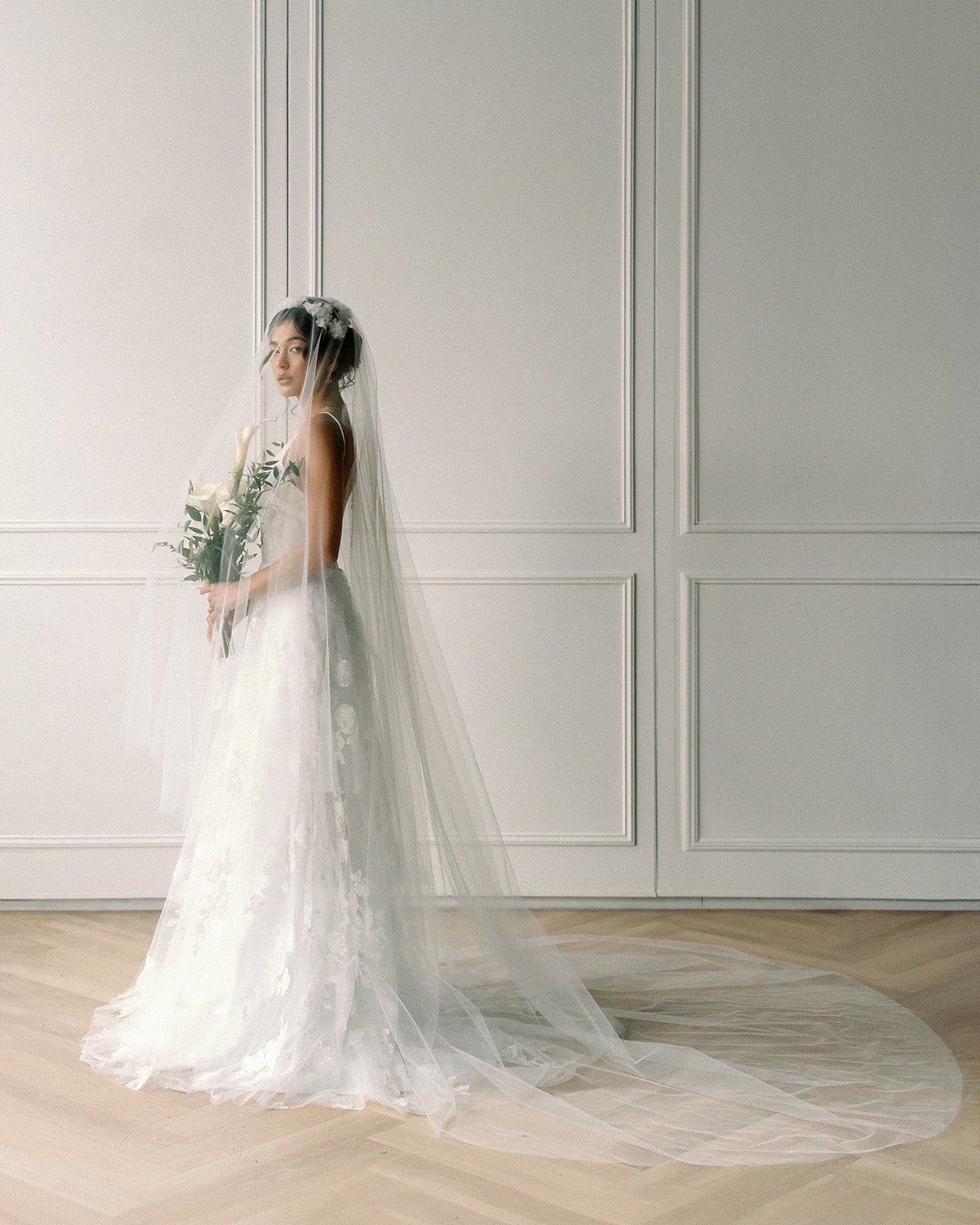 CLAIRE Extra Long Blusher Bridal Drop Veil